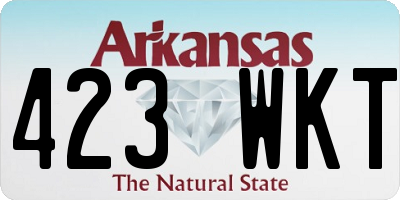 AR license plate 423WKT