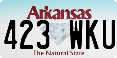 AR license plate 423WKU