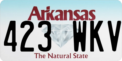 AR license plate 423WKV