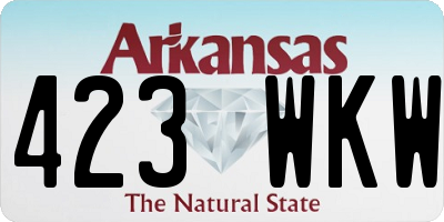 AR license plate 423WKW