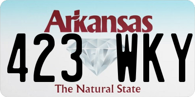 AR license plate 423WKY
