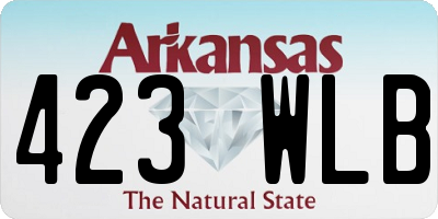 AR license plate 423WLB