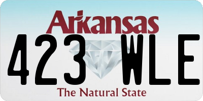 AR license plate 423WLE