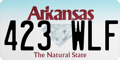 AR license plate 423WLF