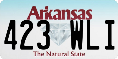 AR license plate 423WLI