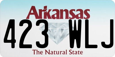 AR license plate 423WLJ