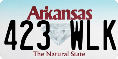 AR license plate 423WLK