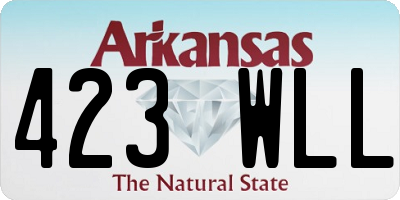 AR license plate 423WLL
