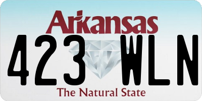 AR license plate 423WLN