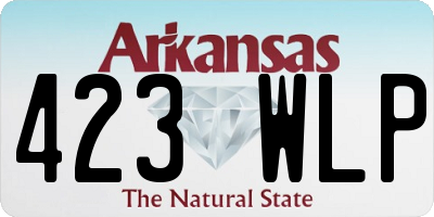 AR license plate 423WLP