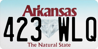 AR license plate 423WLQ