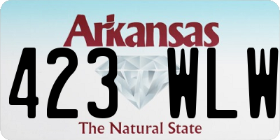 AR license plate 423WLW