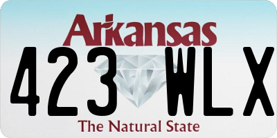 AR license plate 423WLX