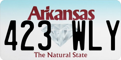 AR license plate 423WLY