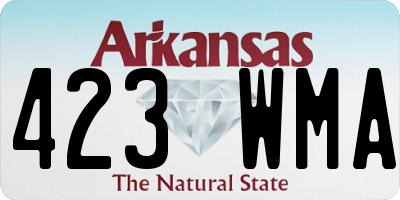 AR license plate 423WMA