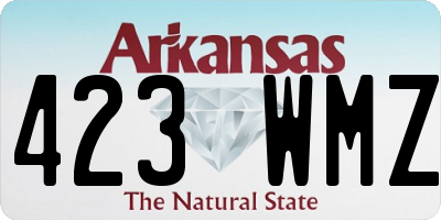 AR license plate 423WMZ