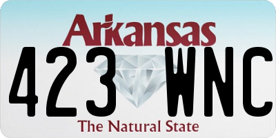 AR license plate 423WNC