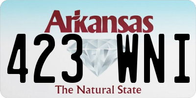 AR license plate 423WNI