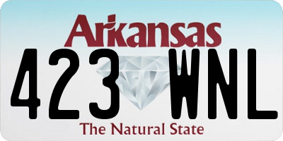 AR license plate 423WNL