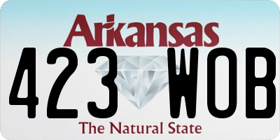 AR license plate 423WOB