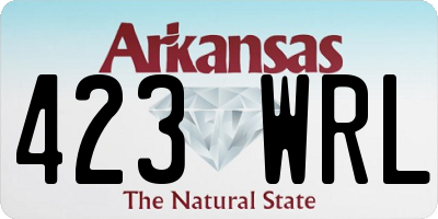 AR license plate 423WRL