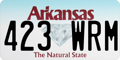 AR license plate 423WRM