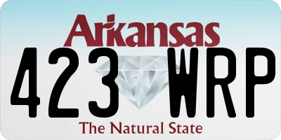 AR license plate 423WRP