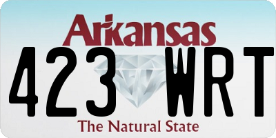 AR license plate 423WRT