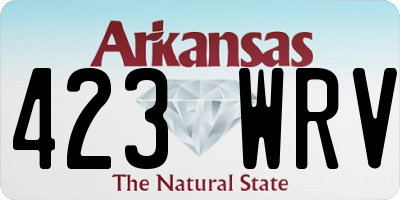 AR license plate 423WRV