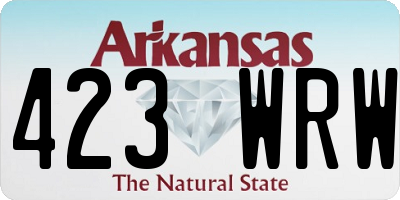 AR license plate 423WRW