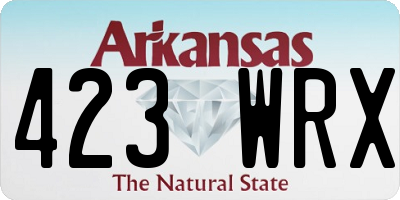 AR license plate 423WRX
