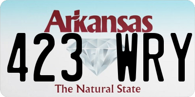 AR license plate 423WRY