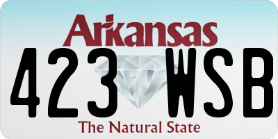 AR license plate 423WSB