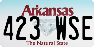 AR license plate 423WSE