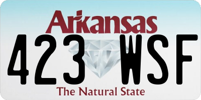 AR license plate 423WSF