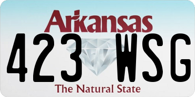 AR license plate 423WSG