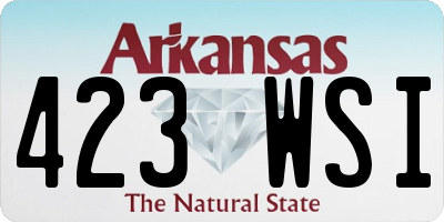 AR license plate 423WSI