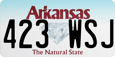 AR license plate 423WSJ