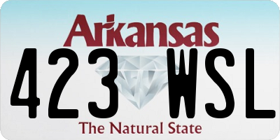 AR license plate 423WSL