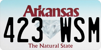 AR license plate 423WSM