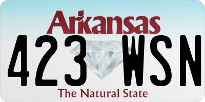 AR license plate 423WSN