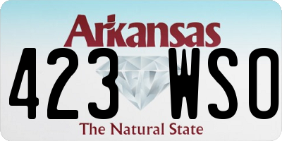 AR license plate 423WSO