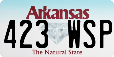 AR license plate 423WSP