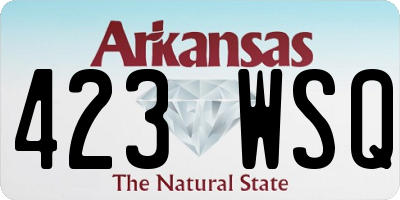 AR license plate 423WSQ