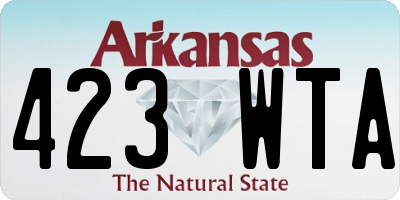 AR license plate 423WTA