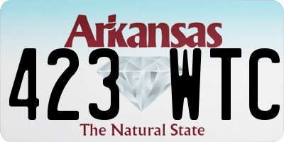 AR license plate 423WTC
