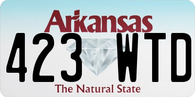 AR license plate 423WTD