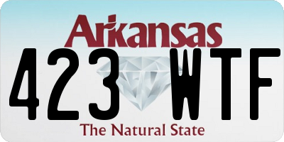 AR license plate 423WTF