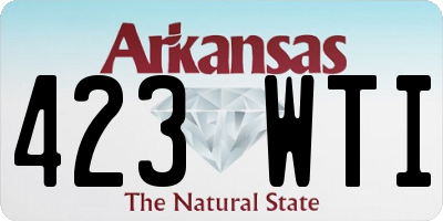 AR license plate 423WTI