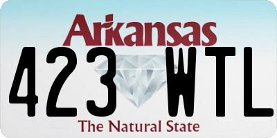 AR license plate 423WTL